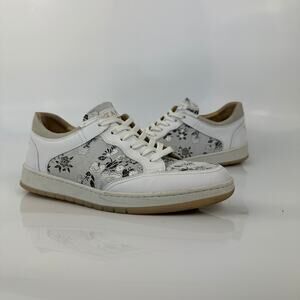 TAFT The Rapido Low Sneaker Mens 10 Eden Blanc Genuine Leather Embroidered Shoes